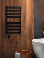 Полотенцесушитель электрический Indigo Oktava Slim 5 LСLOKS5E80-40BRRt черный муар
