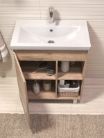 Тумба с раковиной Vigo Milos 70 напольная, дуб золотой