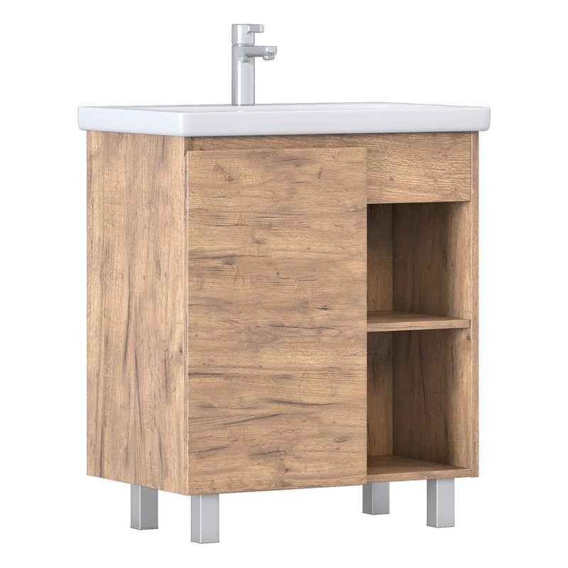 Тумба с раковиной Vigo Milos 70 напольная, дуб золотой