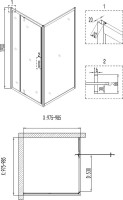 Душевой уголок Niagara Nova NG-6602 100x100, квадратный