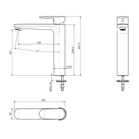 Смеситель для раковины AQUATEK Ника AQ1804BGM оружейная сталь Смеситель для раковины AQUATEK Ника AQ1804BGM оружейная сталь