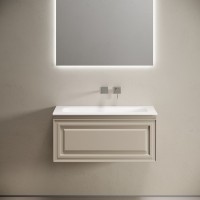 Тумба с раковиной Sancos Very 90 подвесная, beige soft, раковина СN7019wx