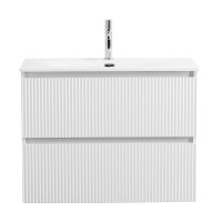 Тумба с раковиной BelBagno Uno 90 подвесная, 2 ящика, bianco opaco