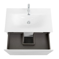 Тумба с раковиной BelBagno Uno 90 подвесная, 2 ящика, bianco opaco