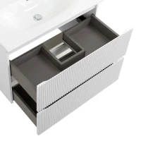 Тумба с раковиной BelBagno Uno 90 подвесная, 2 ящика, bianco opaco