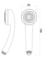 Душевая лейка РМС LE01 хром
