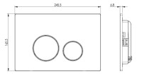Кнопка смыва для унитаза CHARUS Robusto FP.330.BG.05 нержавеющая сталь
