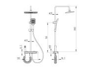Душевая стойка Ceruttispa 11411 графит