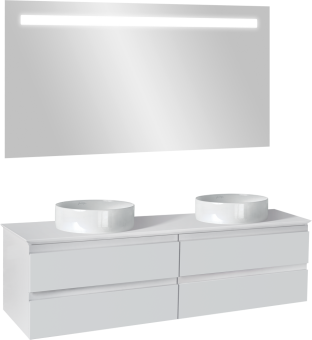 Мебель для ванной Jacob Delafon Madeleine 120 белая, с подсветкой
