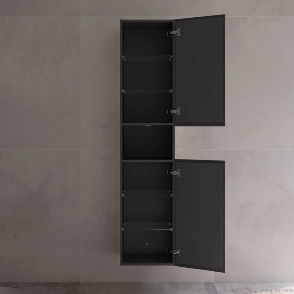Шкаф пенал для ванной Keuco Stageline 32831 R, вулканит, с подсветкой