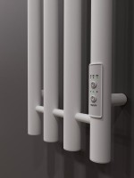 Полотенцесушитель электрический Altasan Проксима СП21120БМ 120x20 см, подключение справа, скрытое подключение справа, матовый белый, I-образный, из стали