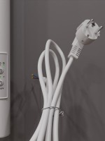 Полотенцесушитель электрический Altasan Проксима СП21120БМ 120x20 см, подключение справа, скрытое подключение справа, матовый белый, I-образный, из стали