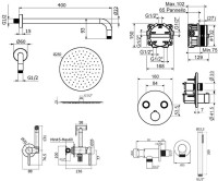 Комплект для ванной Plumberia Selection PSBOX KITZPSB02CR С ВНУТРЕННЕЙ ЧАСТЬЮ, хром