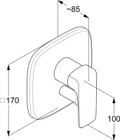 Встраиваемый смеситель для душа и ванны Kludi Ameo 416500575