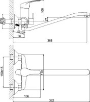 Универсальный смеситель Rossinka B B35-34