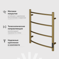 Полотенцесушитель электрический EWRIKA Деметра Д R 60x50, бронза