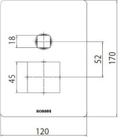 Встраиваемый смеситель для душа и ванны Bossini Cube New Z00063.030