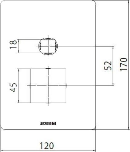 Встраиваемый смеситель для душа и ванны Bossini Cube New Z00063.030