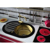 Мойка кухонная Zorg Glass GL-7851-OV-BLACK-BRONZE бронза