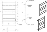 Полотенцесушитель электрический Двин L neo 80х50, матовое золото