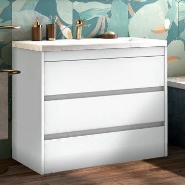 Тумба под раковину Art&Max Family 100, напольная, Bianco Lucido