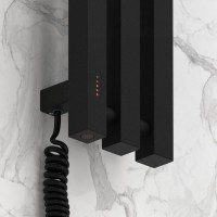 Полотенцесушитель электрический Сунержа Вердикт 4.0 15-0852-1210 120x15 см, подключение слева, скрытое подключение слева, темный титан муар, I-образный