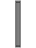 Полотенцесушитель электрический Сунержа Вердикт 4.0 15-0852-1210 120x15 см, подключение слева, скрытое подключение слева, темный титан муар, I-образный