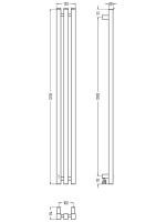 Полотенцесушитель электрический Сунержа Вердикт 4.0 15-0852-1210 120x15 см, подключение слева, скрытое подключение слева, темный титан муар, I-образный