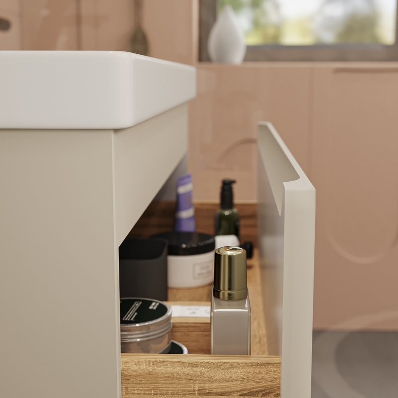 Мебель для ванной комнаты SanStar Riana 70 подвесная, cappuccino, раковина Фостер 70