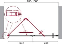 Душевая дверь в нишу BelBagno Albano BS-12-100-C-Cr Душевая дверь в нишу BelBagno Albano BS-12-100-C-Cr