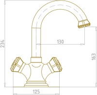 Смеситель для раковины Bronze de Luxe 21981