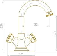 Смеситель для раковины Bronze de Luxe 21981