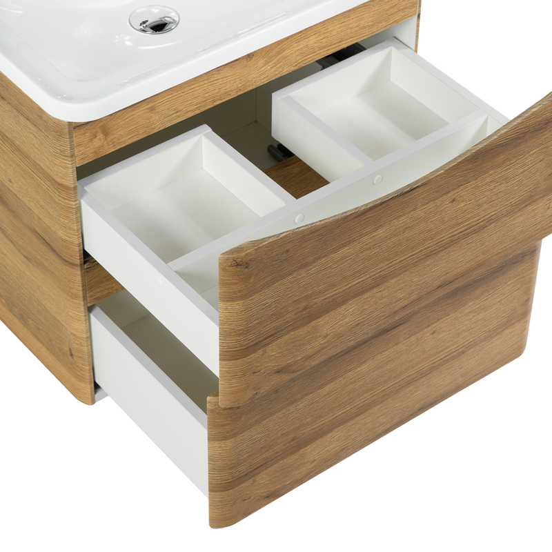 Тумба с раковиной BelBagno Acqua 60 подвесная, rovere rustico