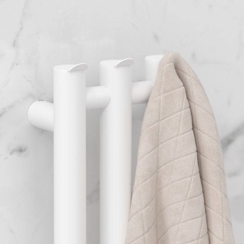 Полотенцесушитель электрический Сунержа Терция 4.0 30-0884-1206 120x15 см, подключение слева, скрытое подключение слева, матовый белый, I-образный