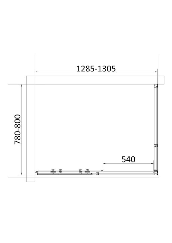Душевой уголок Vincea Slim VSR-6SL8013CLB 130х80 см, профиль матовый черный, стекло прозрачное