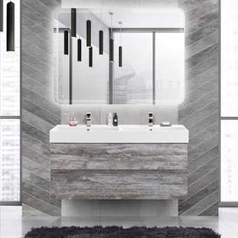Мебель для ванной Cezares Molveno 46 120 legno grigio, с раковиной Cezares CZR-MIL-120-2-LVB