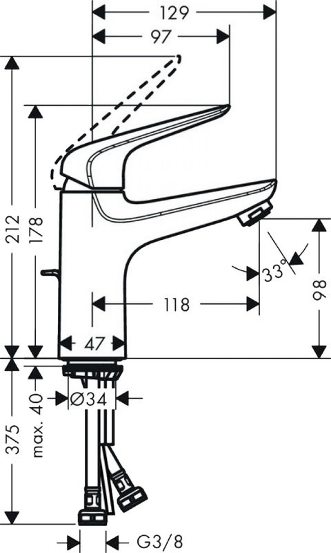 Смеситель для раковины Hansgrohe Novus 71030000
