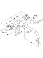 Смеситель для раковины Kludi Nova Fonte Puristic 20144N015 С ВНУТРЕННЕЙ ЧАСТЬЮ, брашированное золото PVD Смеситель для раковины Kludi Nova Fonte Puristic 20144N015 С ВНУТРЕННЕЙ ЧАСТЬЮ, брашированное золото PVD