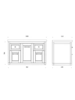 Тумба с раковиной ASB-Woodline Толедо 105 белая, патина серебро