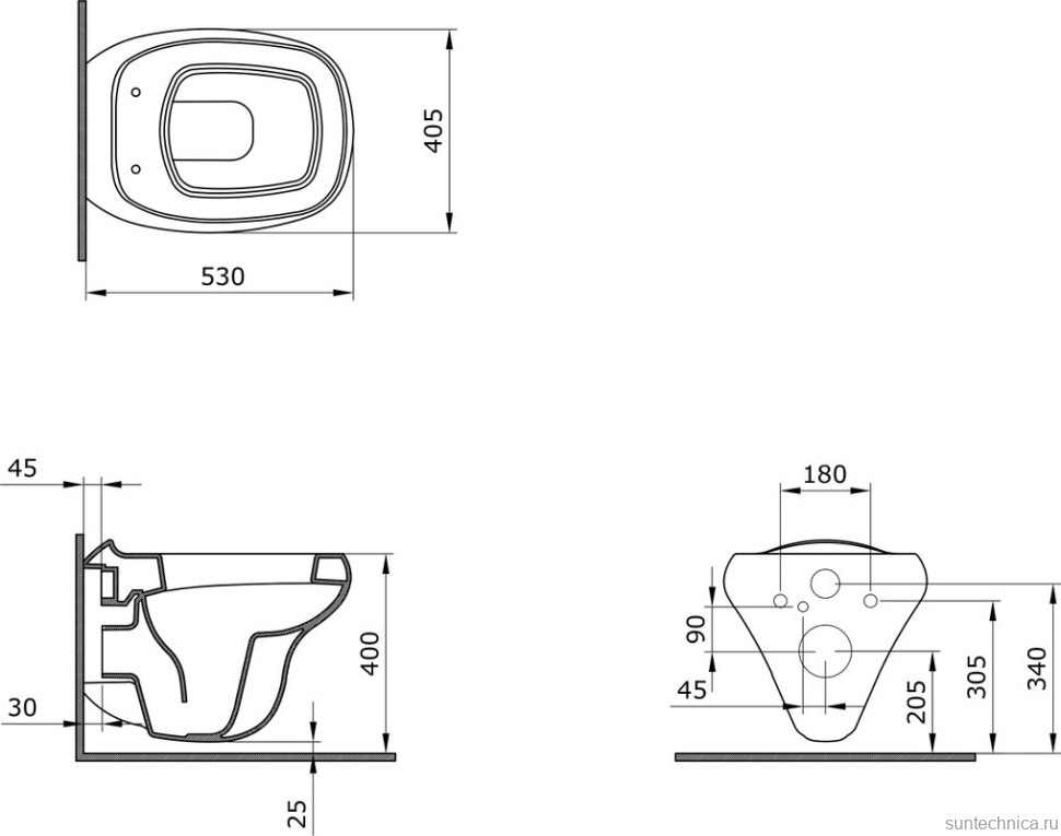 Унитаз подвесной BOCCHI Fenice 1166-001-0129 с серой матовой крышкой