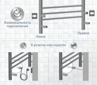 Полотенцесушитель электрический AQUATEK Альтаир П7 50x70 хром