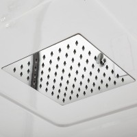 Душевая кабина DTO K408S 80х80, LED, профиль хром, стекло прозрачное