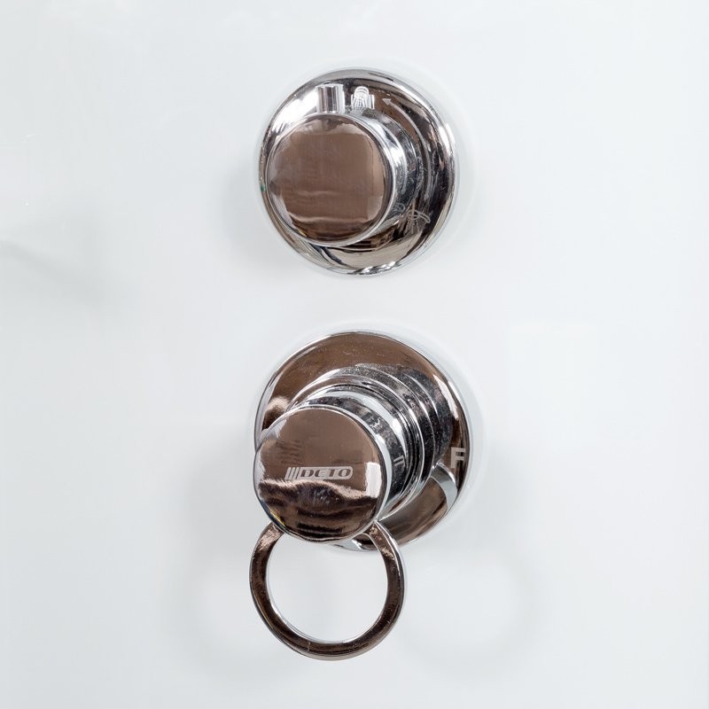 Душевая кабина DTO K408S 80х80, LED, профиль хром, стекло прозрачное