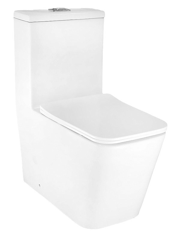 Унитаз-моноблок напольный AZARIO Avanti AZ-6203 безободковый, с микролифтом, глянцевый белый