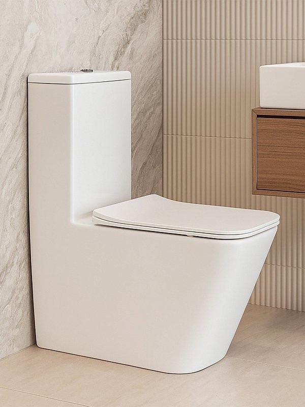 Унитаз-моноблок напольный AZARIO Avanti AZ-6203 безободковый, с микролифтом, глянцевый белый