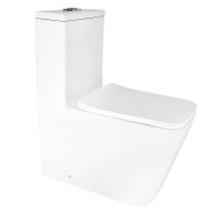 Унитаз-моноблок напольный AZARIO Avanti AZ-6203 безободковый, с микролифтом, глянцевый белый