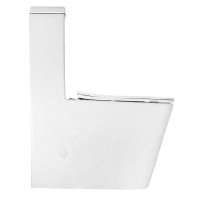 Унитаз-моноблок напольный AZARIO Avanti AZ-6203 безободковый, с микролифтом, глянцевый белый