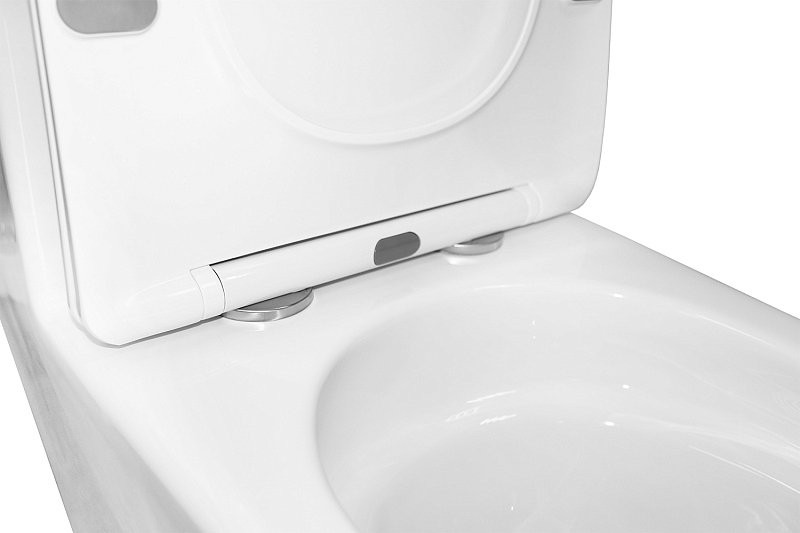 Унитаз-моноблок напольный AZARIO Avanti AZ-6203 безободковый, с микролифтом, глянцевый белый