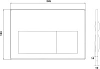 Кнопка смыва Creavit ARC GP8002.04 антрацит