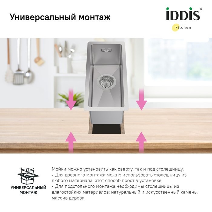 Дополнительная мойка IDDIS Edifice EDI21S0i77
